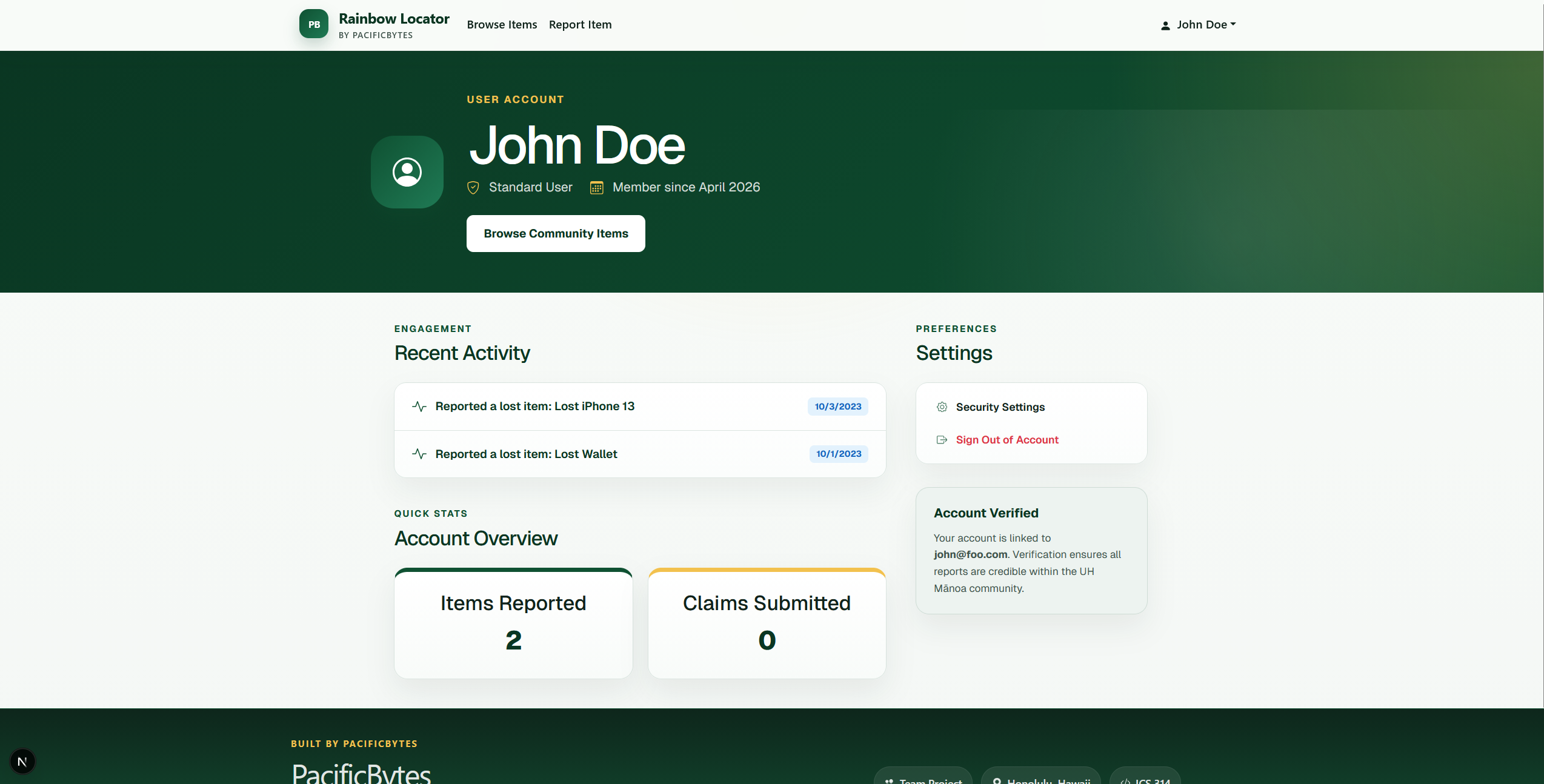 User Profile